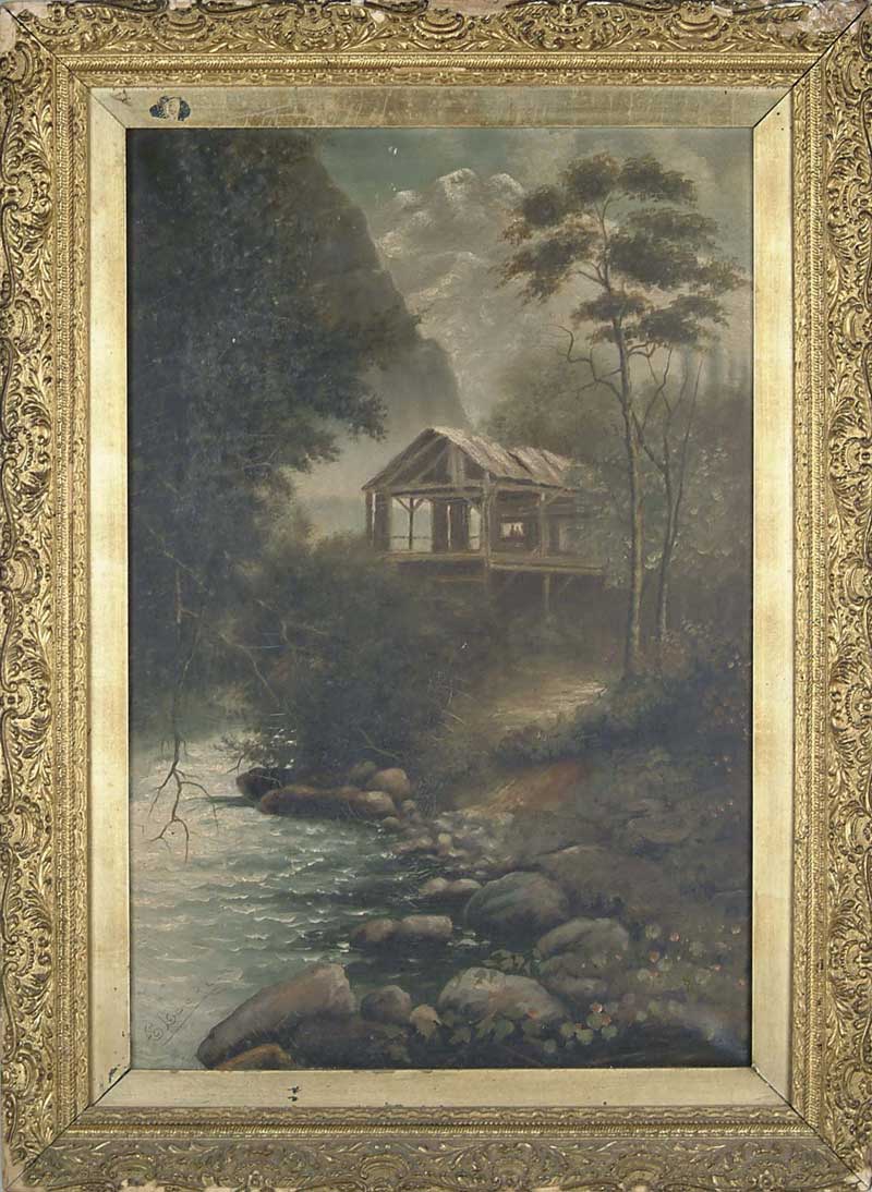 Appraisal: EDWIN LOCKE American th Century THE MILL Oil on canvas