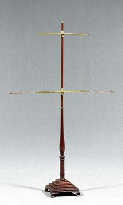 Appraisal: Regency mahogany and gilt brass rack pole stand fitted with