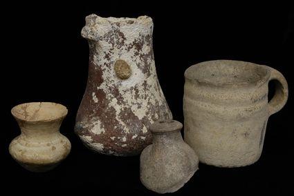 Appraisal: Four Early Persian Terracotta Vessels