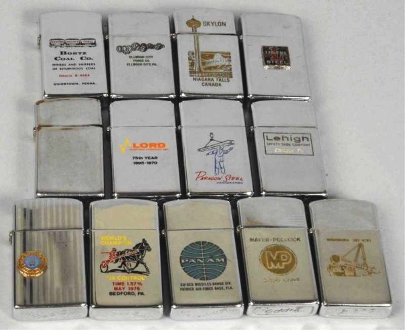 Appraisal: Lot of Approximately Zippo Lighters Condition Excellent Size Each -