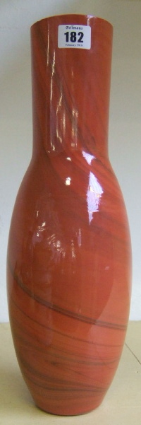 Appraisal: A Murano glass vase of orange mottled form by 'Yalos