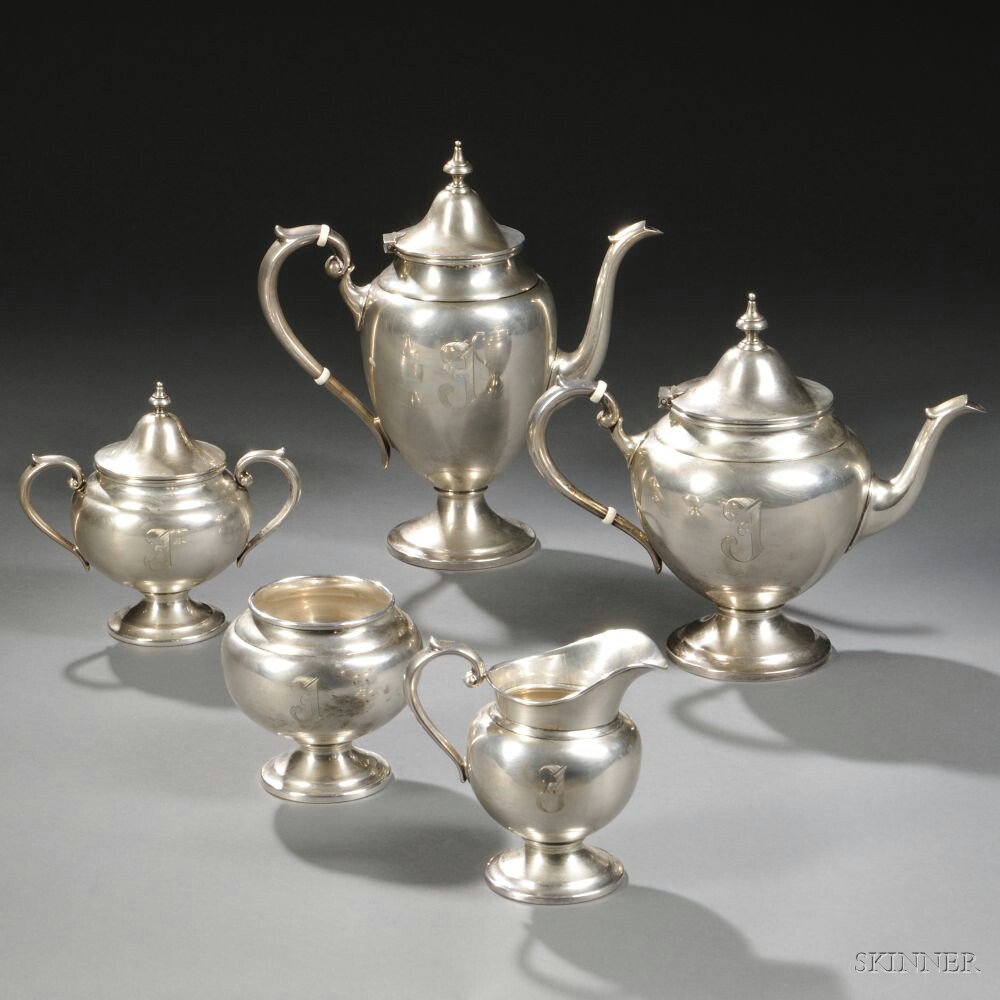 Appraisal: Five-piece Gorham Sterling Silver Tea and Coffee Service Providence Rhode