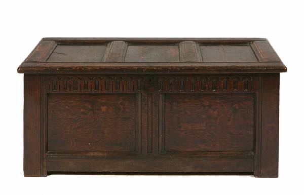 Appraisal: A Charles II oak blanket chest height in width in