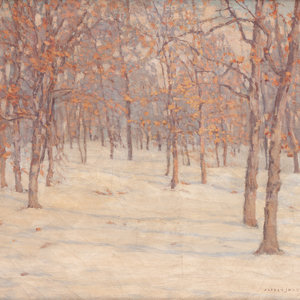 Appraisal: Alfred Jansson Swedish American - Trees in Winter Oil on