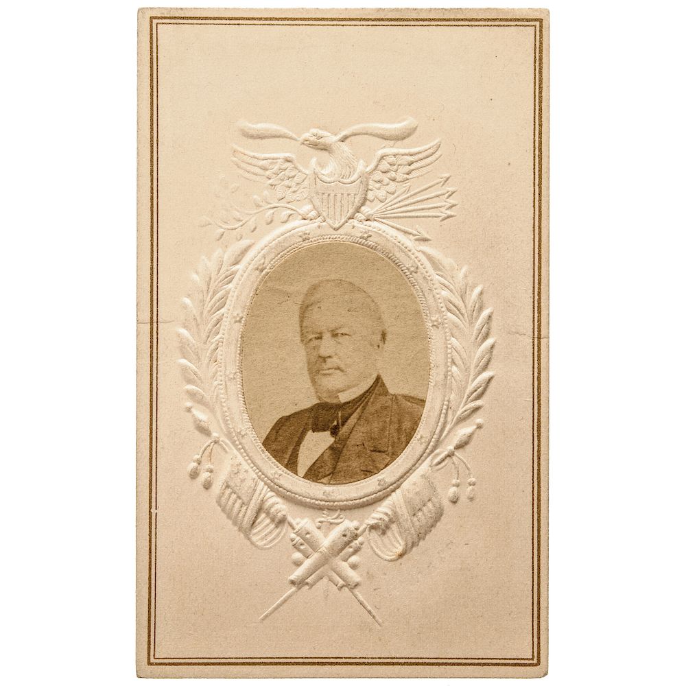 Appraisal: Rare Millard Fillmore Brady c - Image CDV with Patriotic