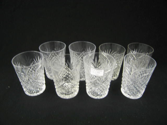 Appraisal: Set of Cut Crystal Tumblers strawberry diamond fan decor