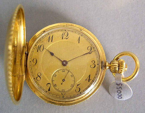 Appraisal: K gold pocket watch dated signed Breitling Laederich No with