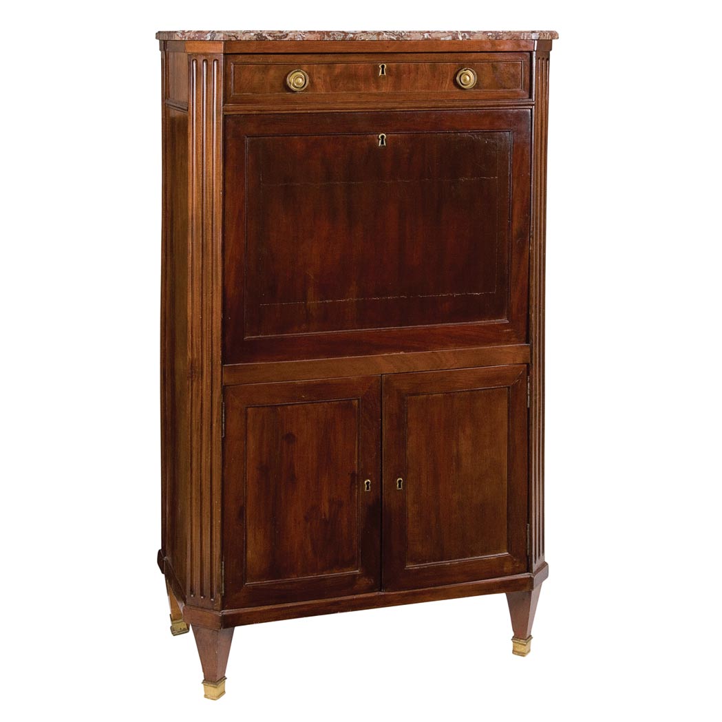 Appraisal: Late Louis XVI Mahogany Secretaire a Abattant Possibly Dutch circa