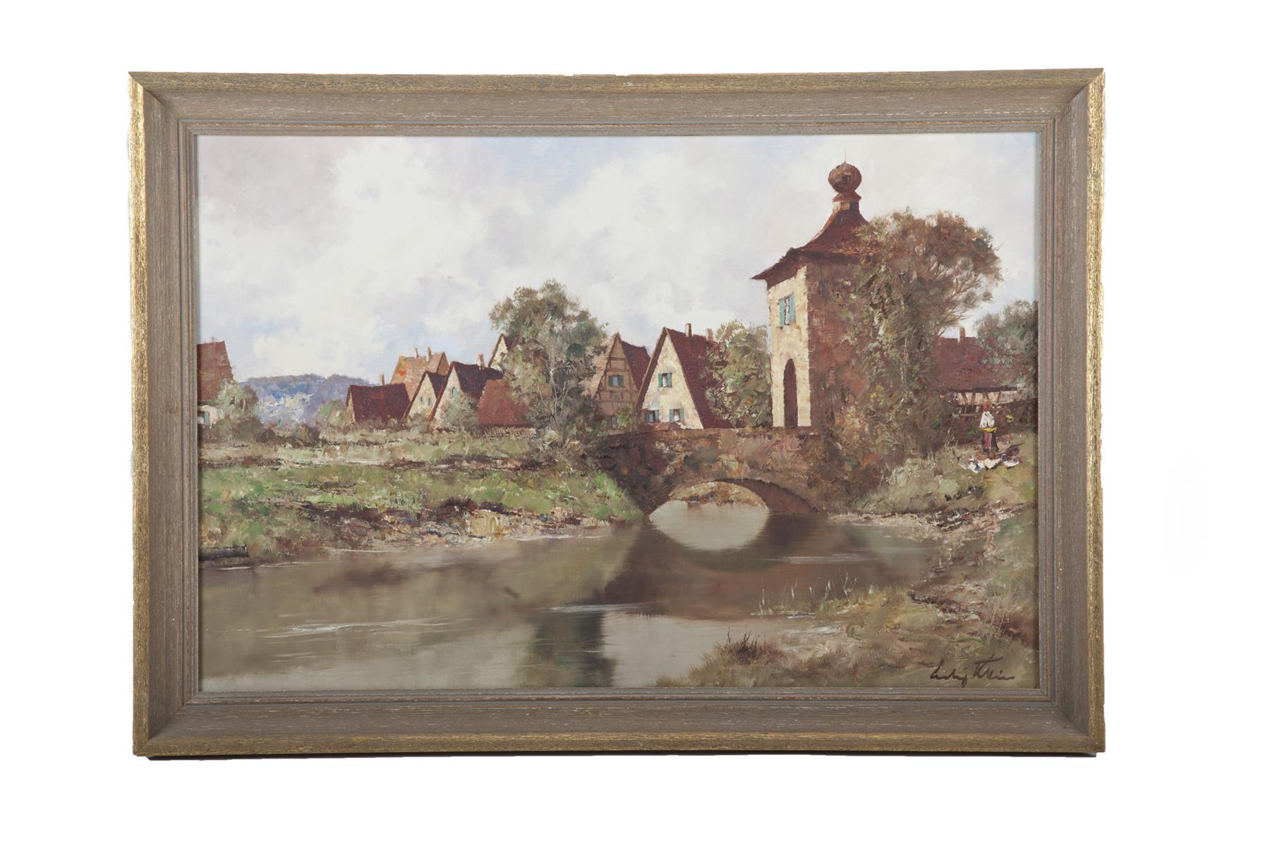 Appraisal: LANDSCAPE EUROPEAN SCHOOL TH CENTURY Oil on canvas signed lower