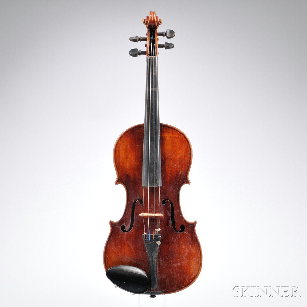 Appraisal: German Size Violin labeled JOHN JUZEK length of back mm