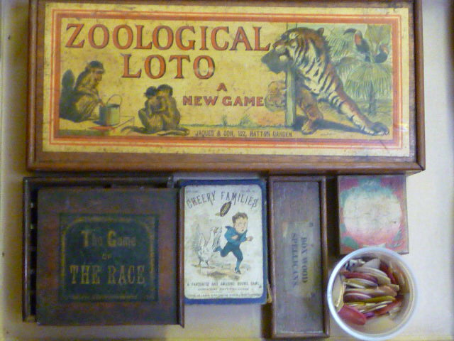 Appraisal: Zoological Loto for Jaques Son mahogany box with printed label