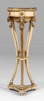 Appraisal: Adam style carved gilt urn stand gilt and cream-painted tripod