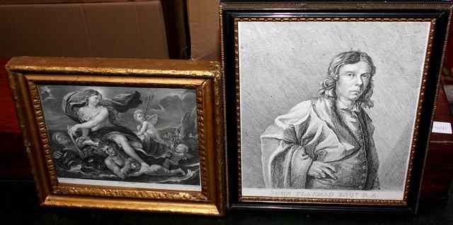 Appraisal: TWO TH CENTURY ENGRAVINGS one of John Flaxman the other