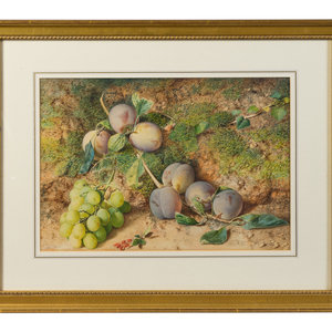 Appraisal: John Sherrin English - Still-Life of Fruit watercolor over pencil