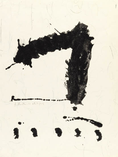 Appraisal: ROBERT MOTHERWELL Untitled Lithograph on Japan paper - x mm