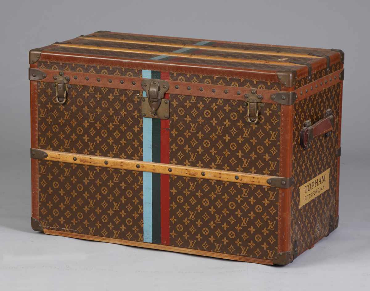 Appraisal: Louis Vuitton Trunk One tear to leather in top otherwise