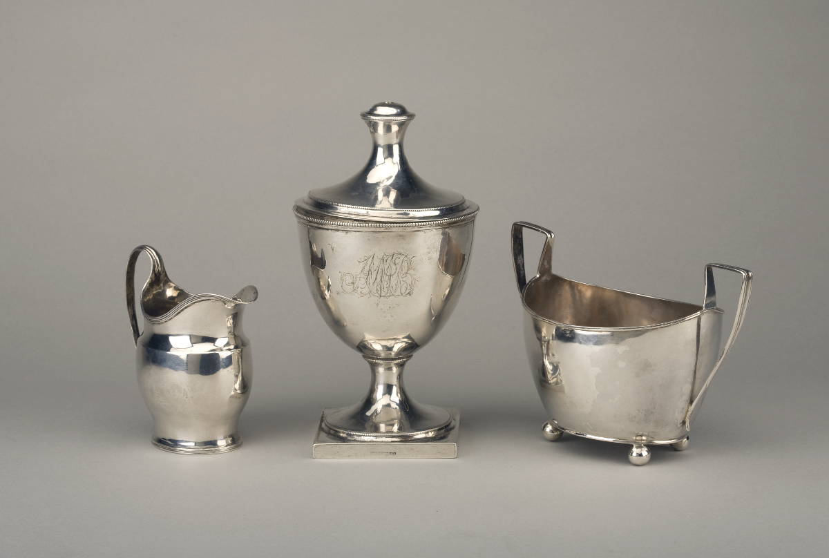 Appraisal: PHILADELPHIA SILVER CREAM PITCHER AND SUGAR BOWL DANIEL DUPUY CIRCA