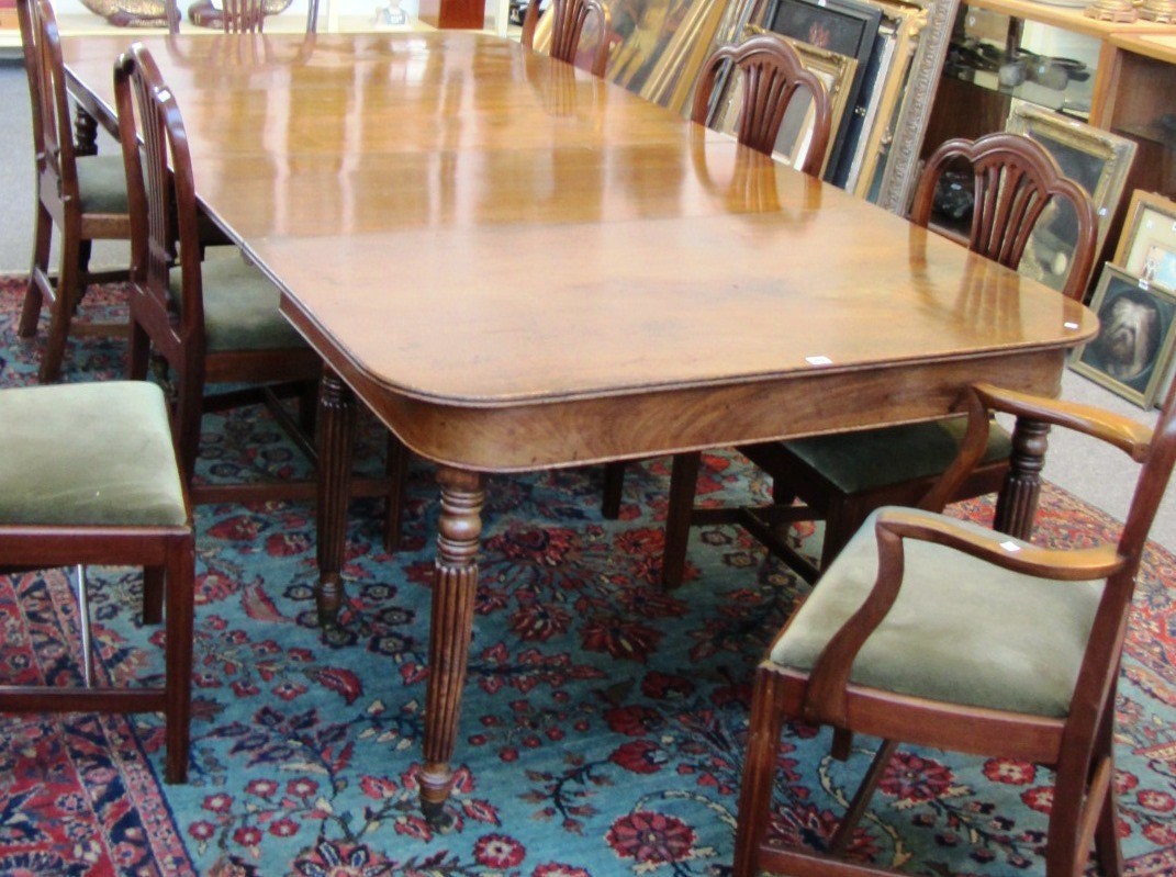 Appraisal: An early th century 'D' end extending dining table with