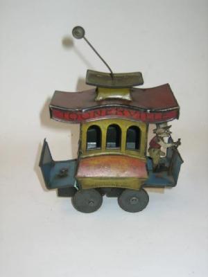 Appraisal: A Fountaine Fox Toonerville Trolley novelty tinplate clockwork motor with