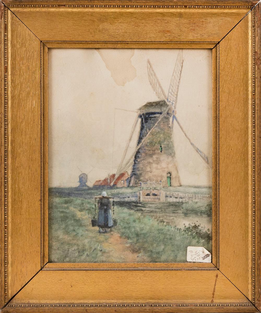 Appraisal: CLARENCE SCOTT WHITE MASSACHUSETTS - LANDSCAPE WITH A DUTCH WINDMILL