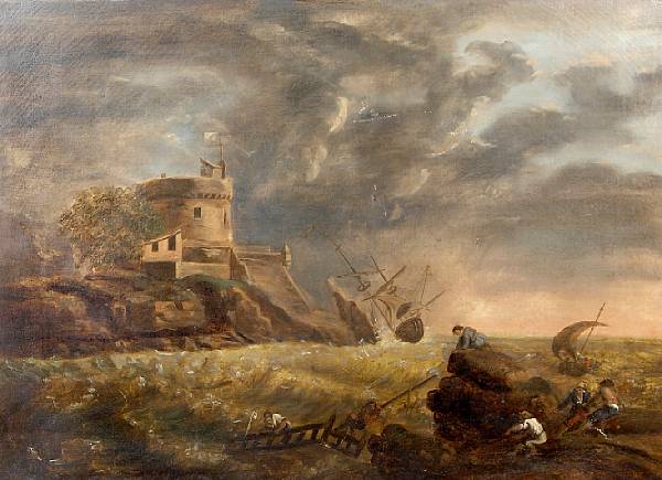 Appraisal: Manner of Claude Joseph Vernet A shipwreck on a rocky