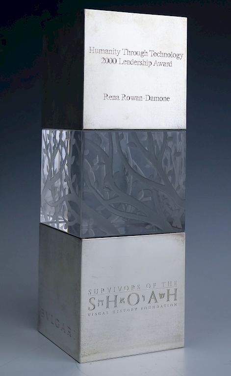 Appraisal: Bvlgari Sterling Silver Shoah Award DAMONE ESTATE Shoah Foundation award