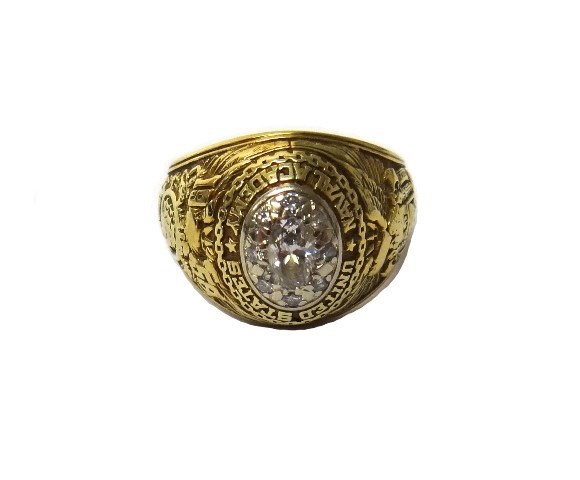 Appraisal: An American gold and diamond set ring detailed United States