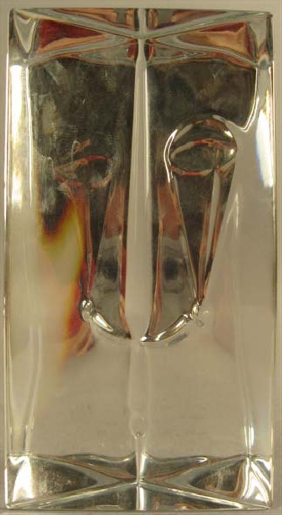 Appraisal: Baccarat Glass Face Etched signature H