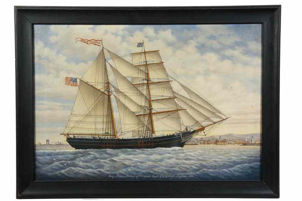 Appraisal: OOC - Ship's Portrait of 'Brig 'Stephen Bishop' of Searsport