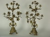 Appraisal: CANDELABRA - Pair of brass seven arm Victorian candelabra free