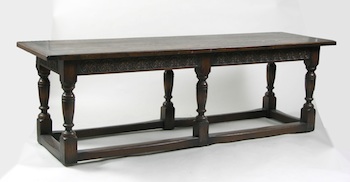 Appraisal: An English Jacobean Style Refectory Table ca th Century A