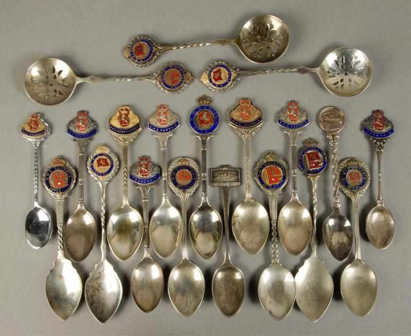 Appraisal: Lot of Cunard Line Souvenir Spoons Description Includes two Queen