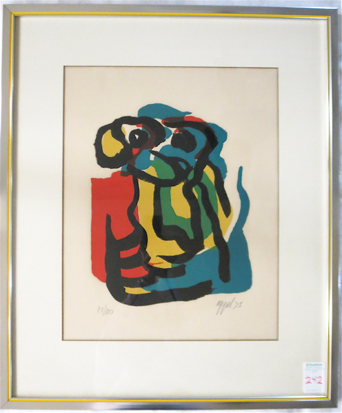 Appraisal: KAREL APPEL COLOR LITHOGRAPH New York France Italy - Opening