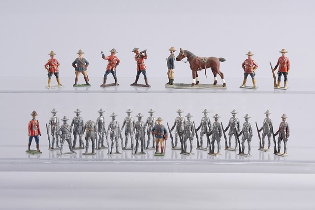 Appraisal: Lot of mostly unpainted Royal Canadian mounted police by various