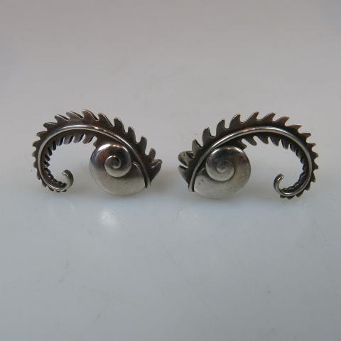 Appraisal: Georg Jensen Sterling Silver Earrings with screw back circa post