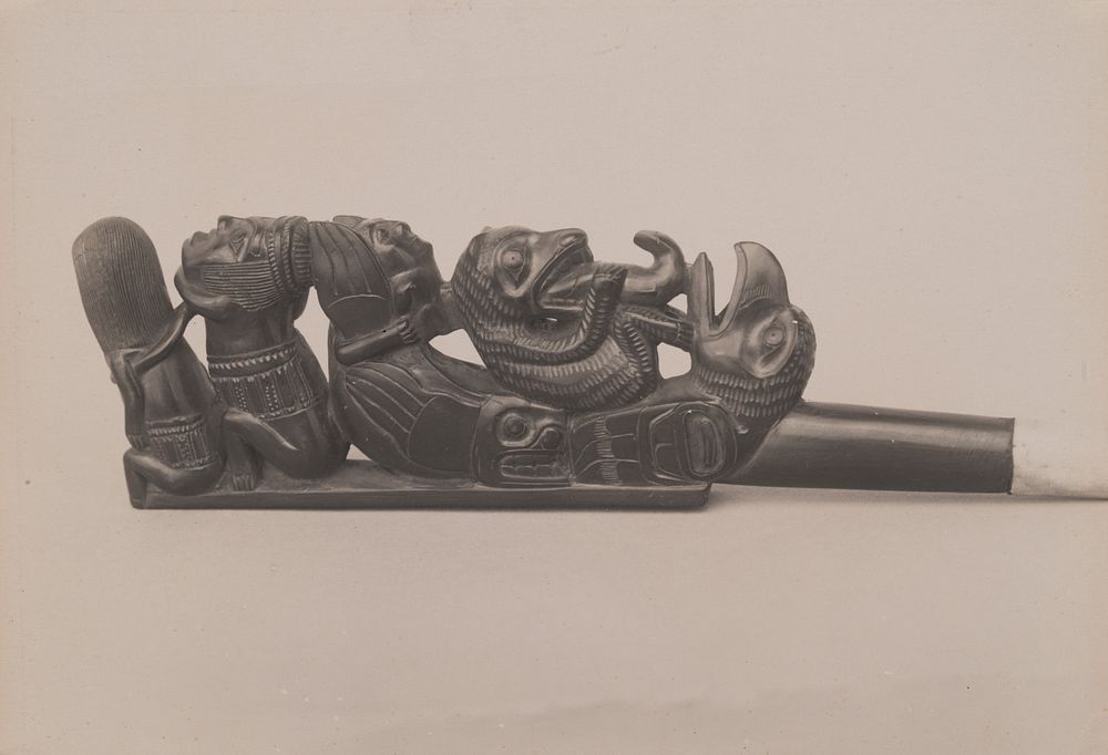 Appraisal: Edward Curtis Haida Slate Pipe Edward S Curtis - Haida