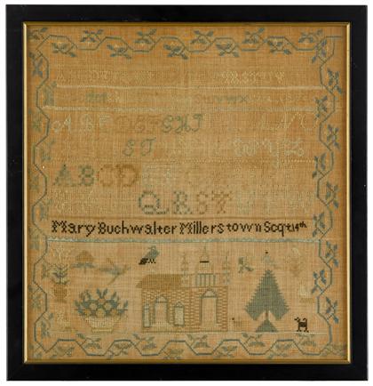 Appraisal: Needleworked sampler mary buchwalter millerstown sept th