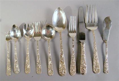 Appraisal: Kirk Sons 'Rose' pattern sterling silver flatware service Comprising dinner