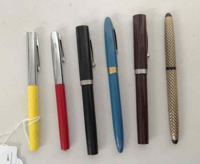 Appraisal: Lot six Sheaffer's fountain pens