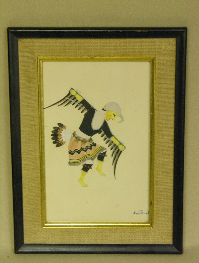 Appraisal: AWA TSIREH NATIVE AMERICAN PAINTING Artist Awa Tsireh- San Ildephonso