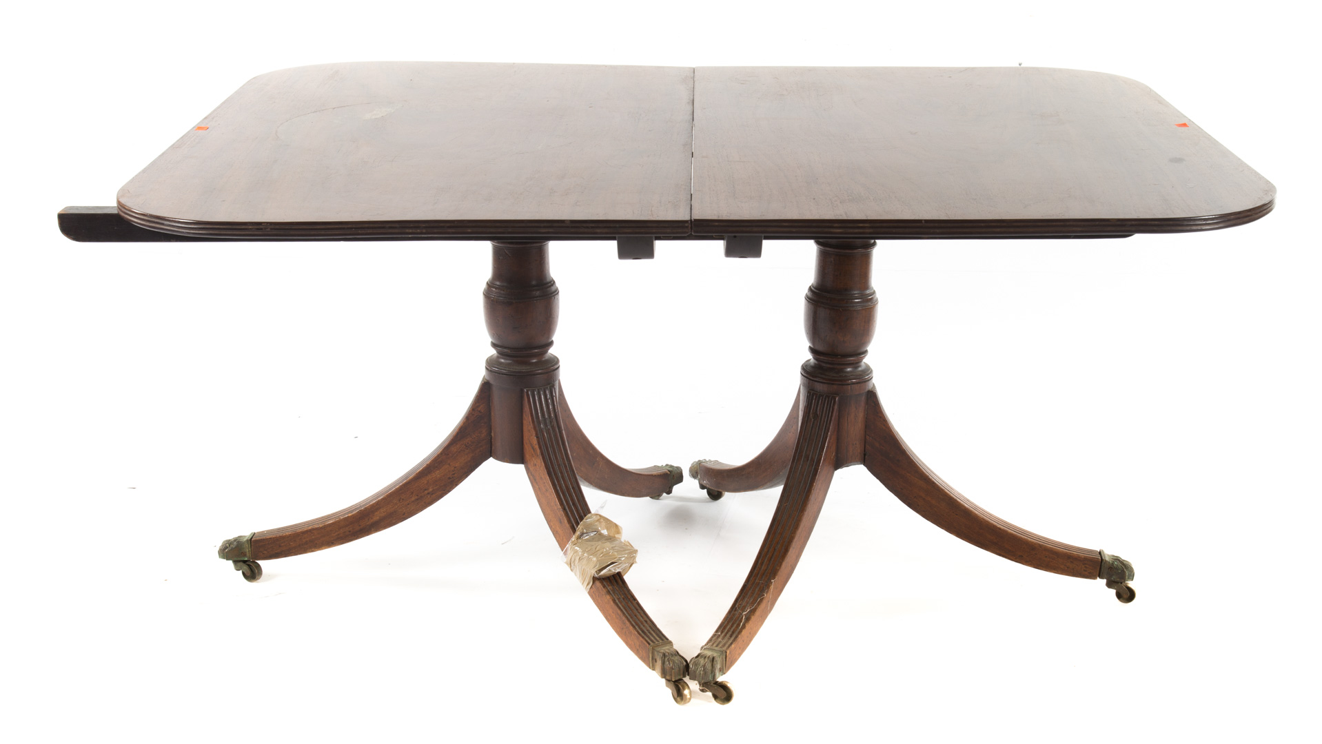 Appraisal: George III style mahogany extension dining table th century two