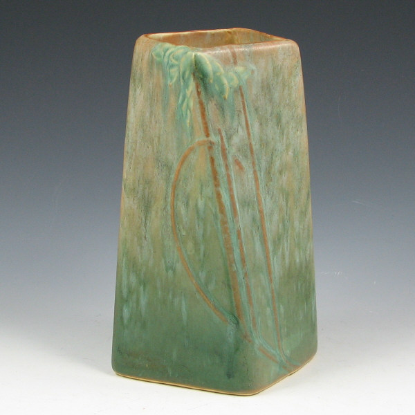 Appraisal: Roseville Futura - Green Twist Vase Roseville Futura - green