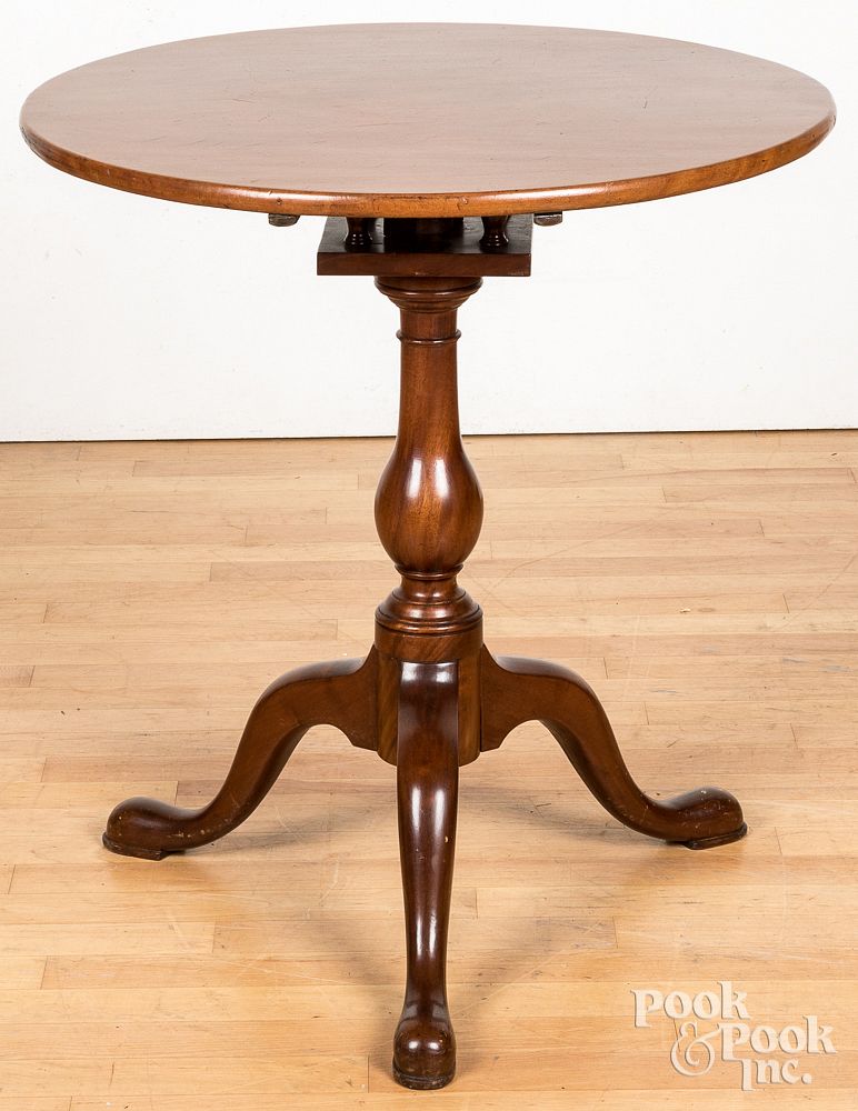 Appraisal: Queen Anne mahogany candlestand ca Queen Anne mahogany candlestand ca