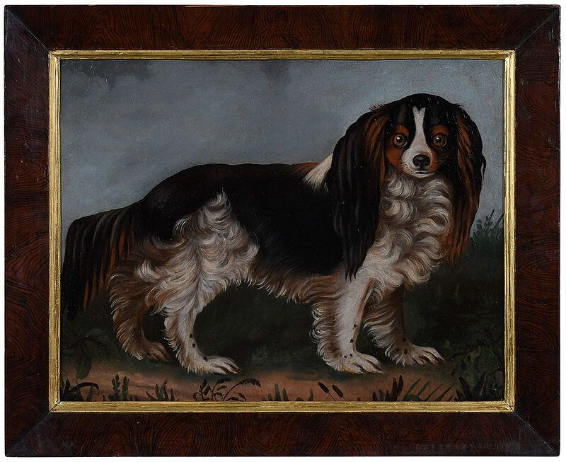 Appraisal: British School Dog Painting th century Cavalier King Charles Spaniel