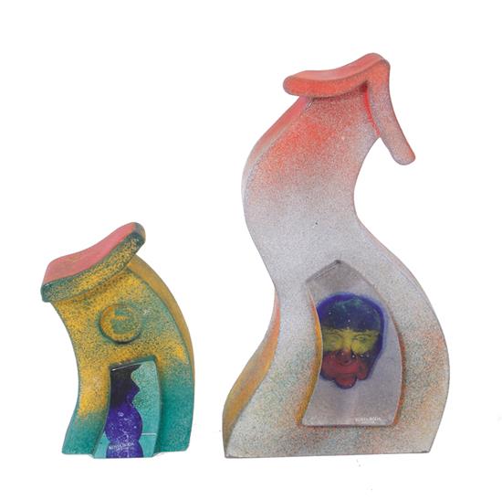 Appraisal: Art glass sculptures Kjell Engman for Kosta Boda Swedish b