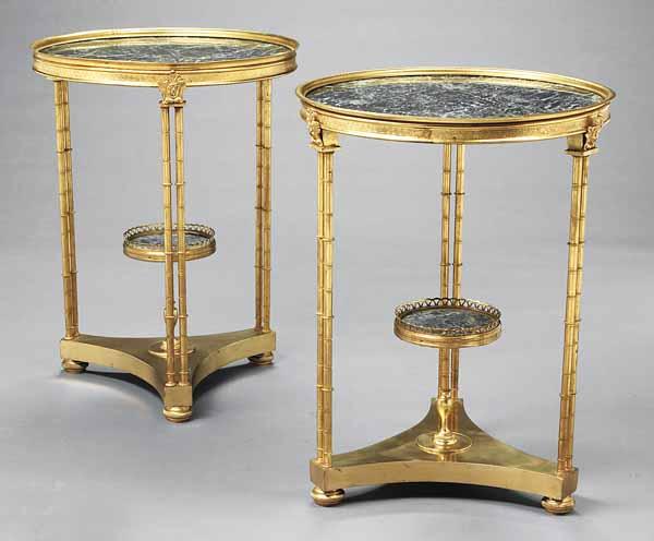 Appraisal: A Pair of Neo-Classical-Style Verde Antico Marble and Gilt Bronze