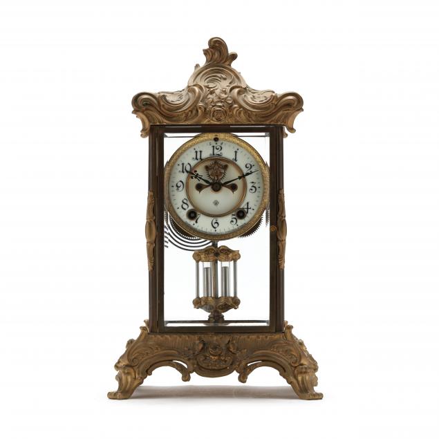 Appraisal: ANSONIA CLOCK COMPANY ZENITH CRYSTAL REGULATOR MANTEL CLOCK Circa four