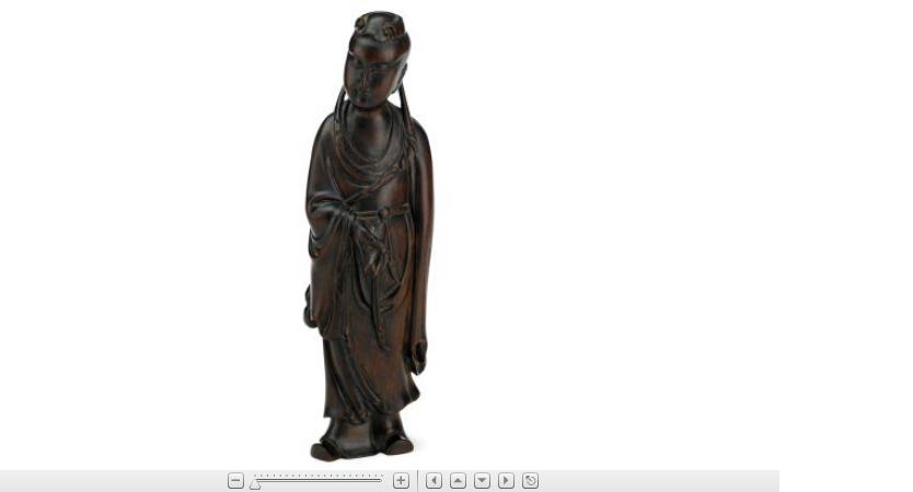 Appraisal: Chinese carved hongmu figure th th century