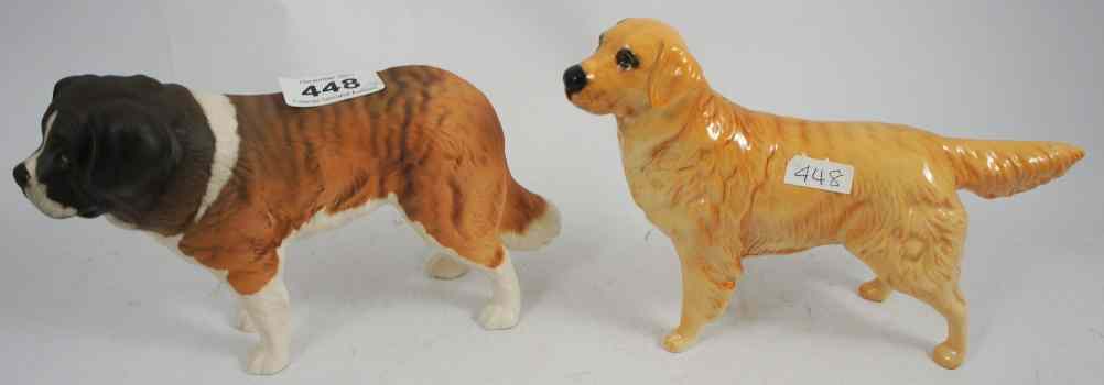 Appraisal: Beswick St Bernard Matt and Golden Retriever