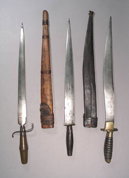 Appraisal: A lot of three large knives th or early th